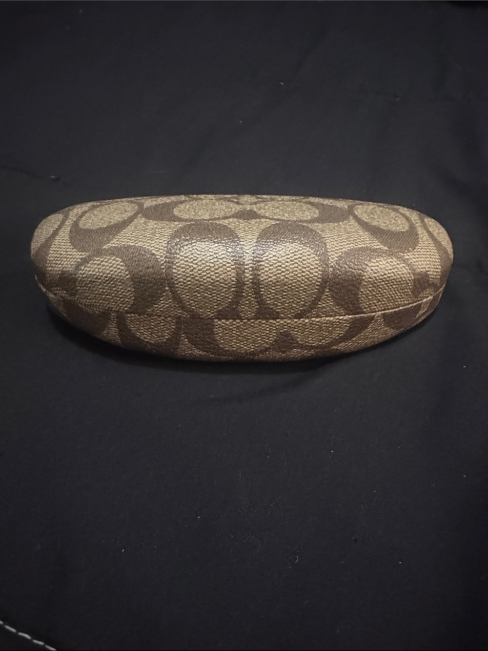 Coach Brown Signature Pattern Eyeglass Case